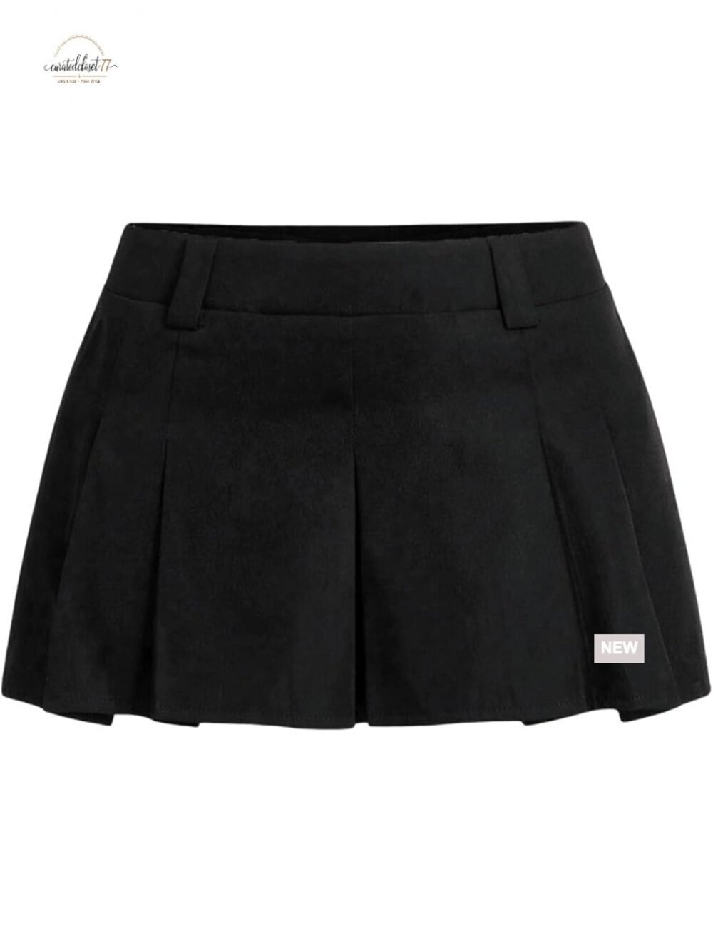 Low Waist Pleated Mini Skirt A-Line Ruffled Skater Summer Skirt